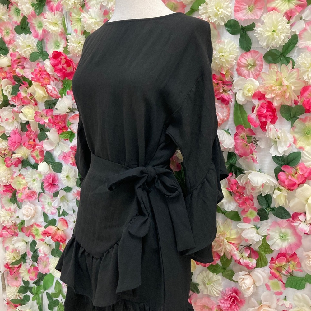 Black Body Wrap Dress
